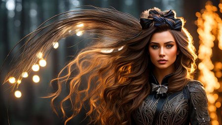 С длинными волосами