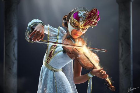 Девушка скрипка