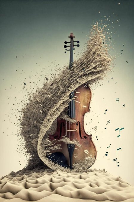 Абстракция с музыкальными инструментами