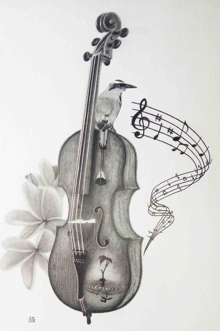 Скрипка рисунки