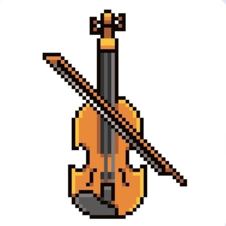 Скрипка пиксельная