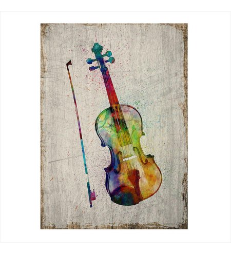 Скрипка акварель