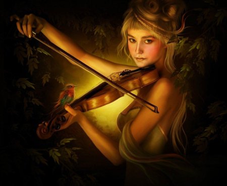 Девушка играет на скрипке