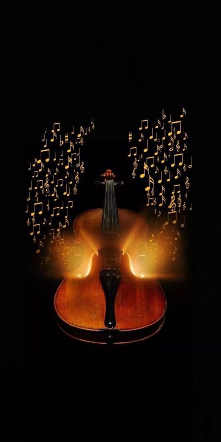 Скрипка на черном фоне