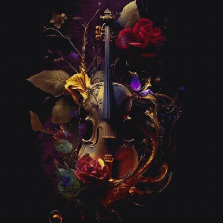 Скрипка и цветы