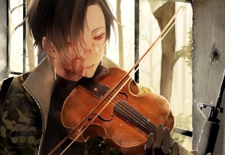 Мальчик со скрипкой арт