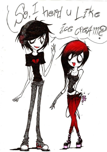 Рисунки в стиле эмо