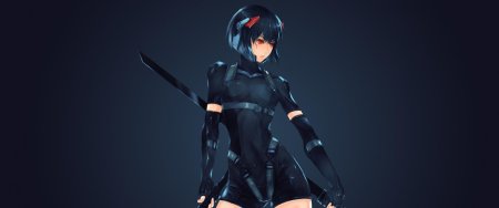 Аниме девочка с мечом