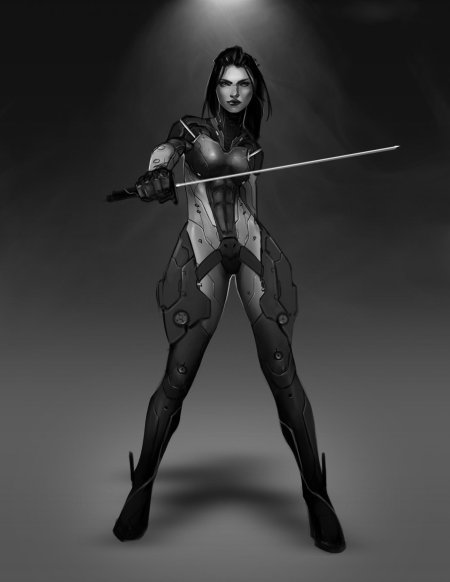 Самурайша киберпанк