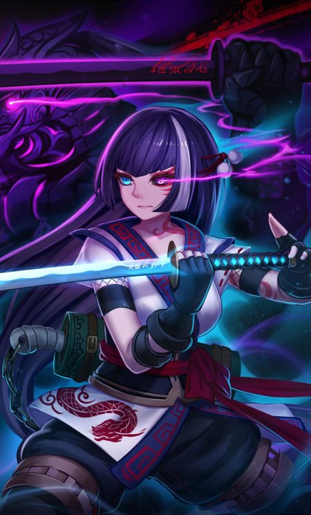 Аниме самурай девушка