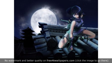 Аниме девушка ниндзя