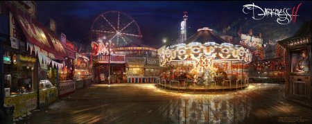 Киберпанк парк аттракционов