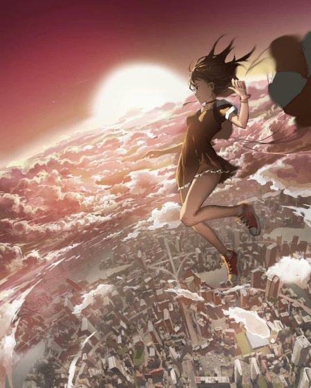 Падающая девушка