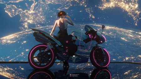 Мотоцикл киберпанк