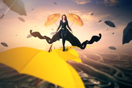 Девушка с зонтом