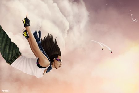 Девушка в полете