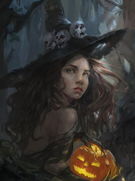 Красивая ведьма арт