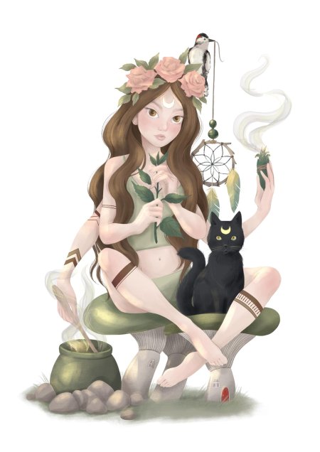 Зеленая ведьма арт