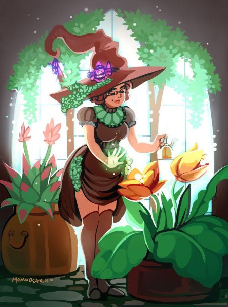 Ведьмочка травница арт