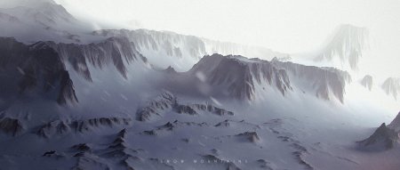 Снежные горы арт