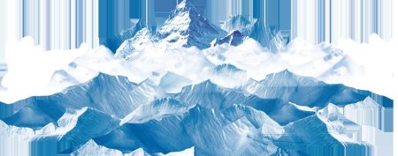 Горы на прозрачном фоне