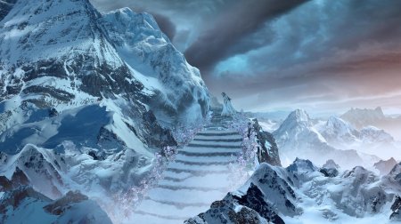 Снежные горы арт