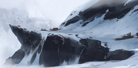 Снежные горы концепт арт
