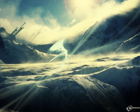 Снежные горы арт