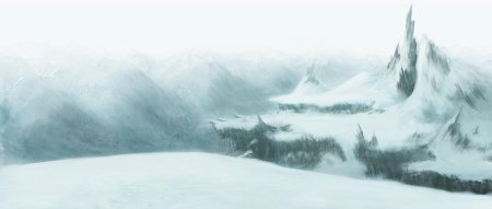 Снежная буря в горах арт