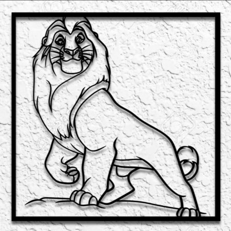 Раскраска король лев муфаса