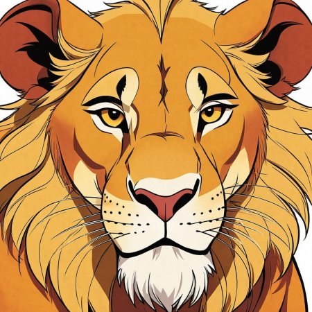 Рисунок морды льва