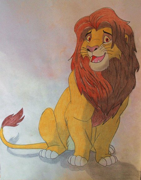 Симба король лев в красках