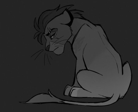 Король лев карандашом