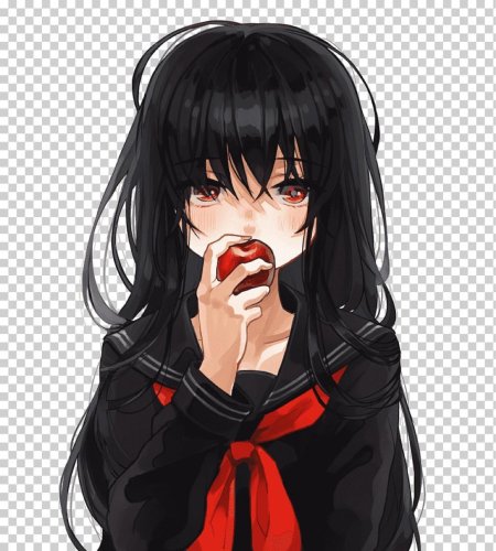 Аниме тянка черная