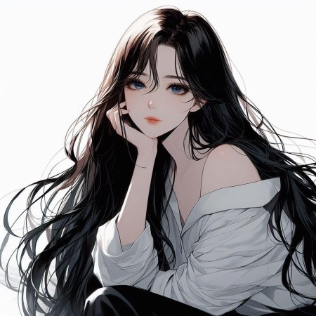 Аниме черные волосы