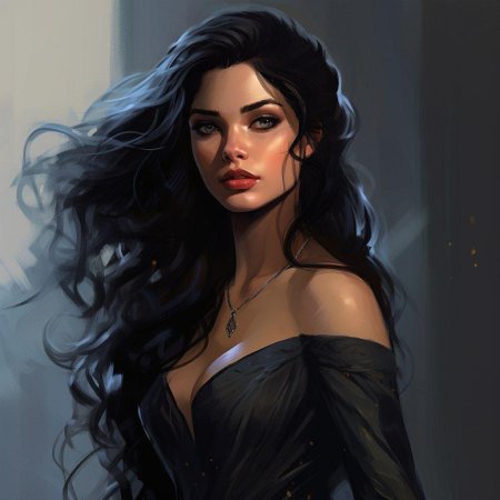 Черноволосая девушка