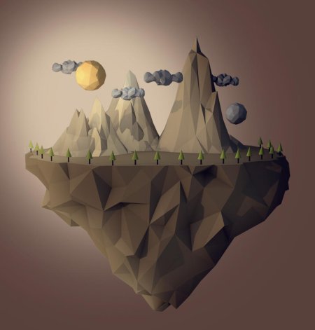 Лоу поли остров