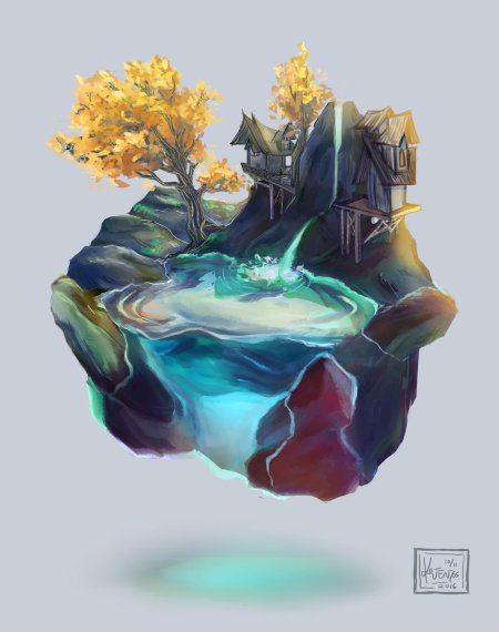 Летающие острова арт