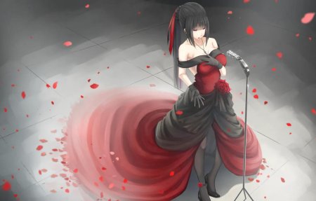 Аниме девушка певица