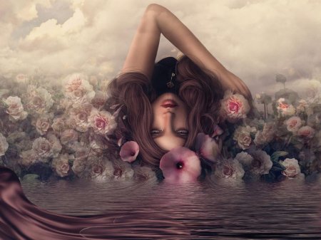 Девушка в цветах