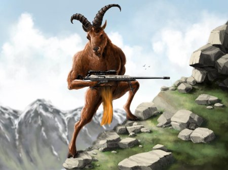 Горный козел арт