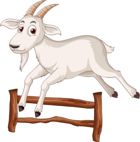 Козел на белом фоне
