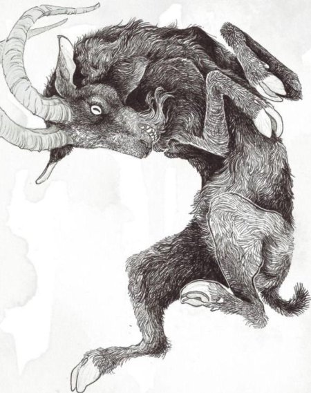 Дагдарион демон козерога тату