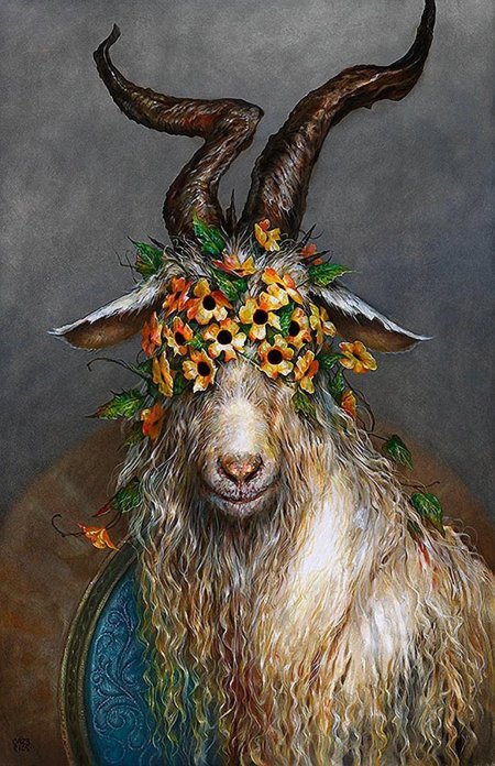 Коза красивая