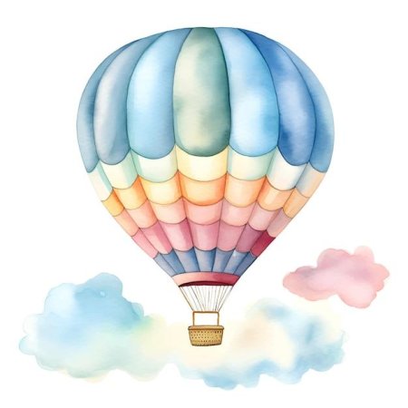 Воздушные шары акварель