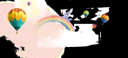 Воздушный шар \ радуга\