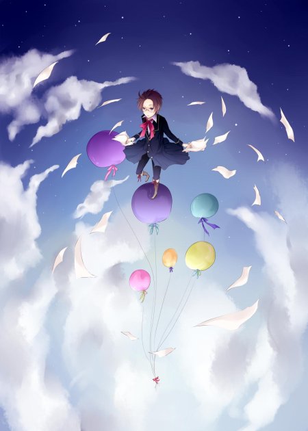 Воздушные шары аниме