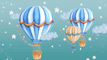 Воздушный шар на стене в детской