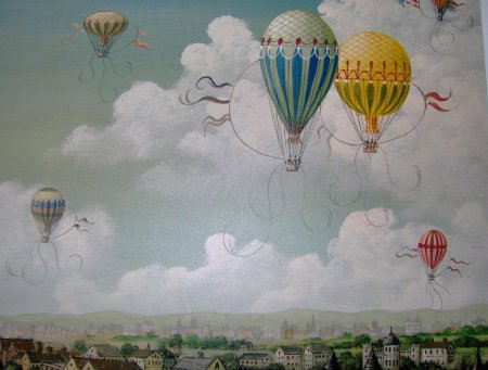 Картина с воздушными шарами