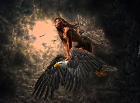 Девушка с орлом